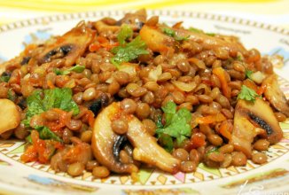 Чечевица с шампиньонами 🍄