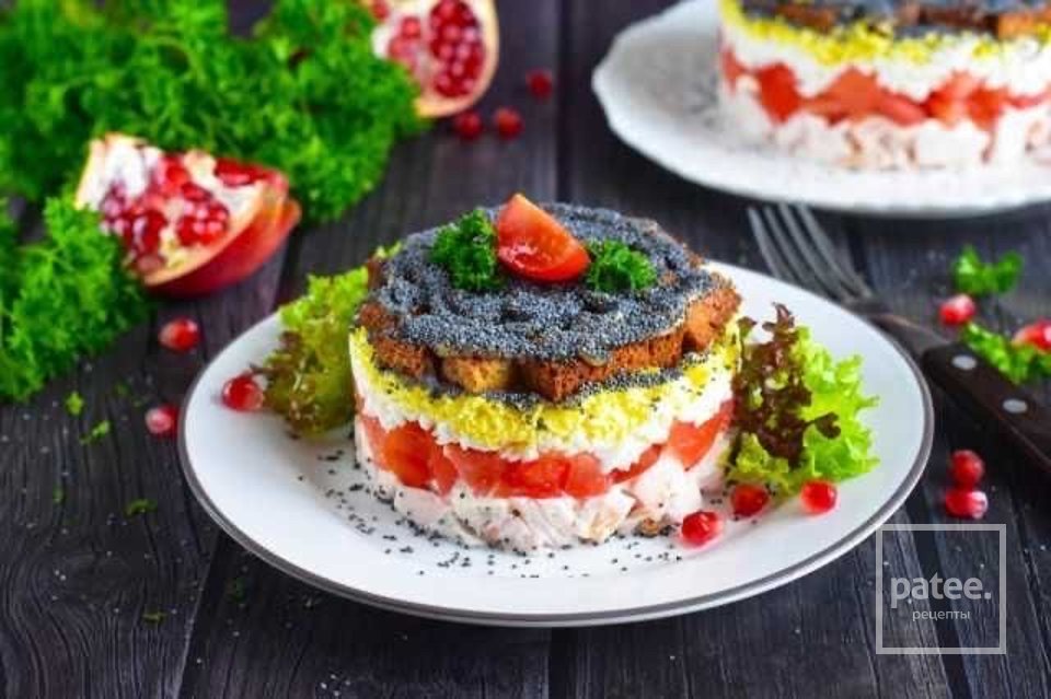 Салат: курица под кайфом с маком 🥗 - Шаг 13