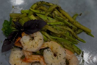 Паста из кабачка с Креветками