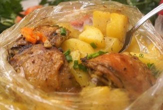 Курица с картофелем в рукаве 🍗