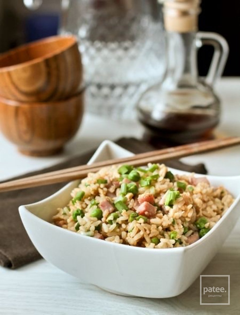 Жареный рис с ветчиной и горошком по-китайски 🍚 - Шаг 5