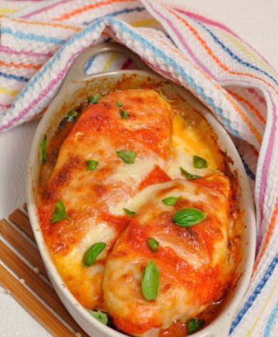 Куриные грудки, запеченные с баклажанами и моцареллой 🍗 - Шаг 14