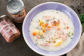 Сырный суп с консервированным тунцом 🍲