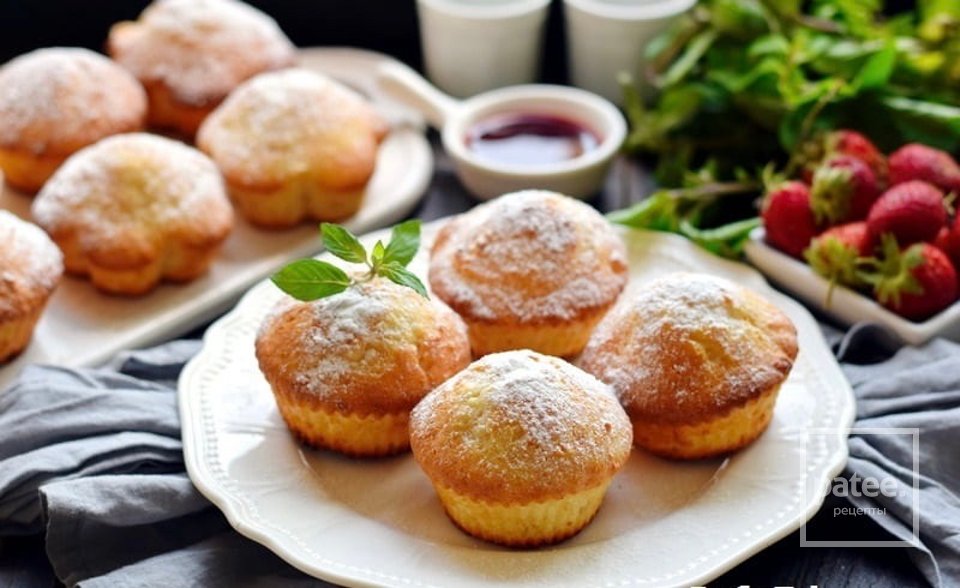 Творожные кексы (маффины) в силиконовых формочках 🧁 - Шаг 9