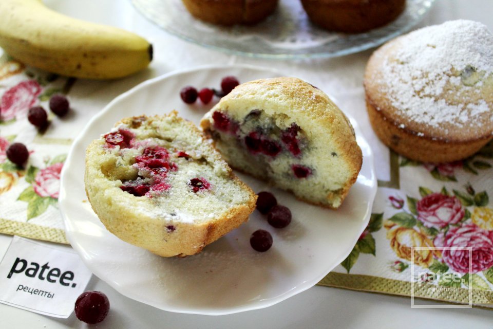 Мини-бисквиты с клюквой и бананом - Шаг 16