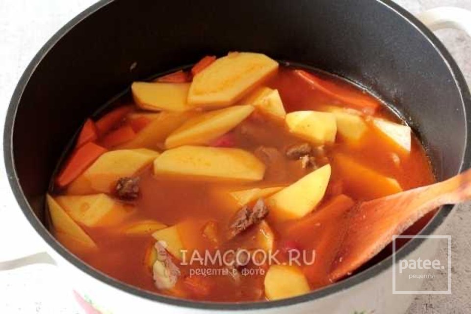 Жаркое-соус по-домашнему с зеленым горошком 🥩 - Шаг 7