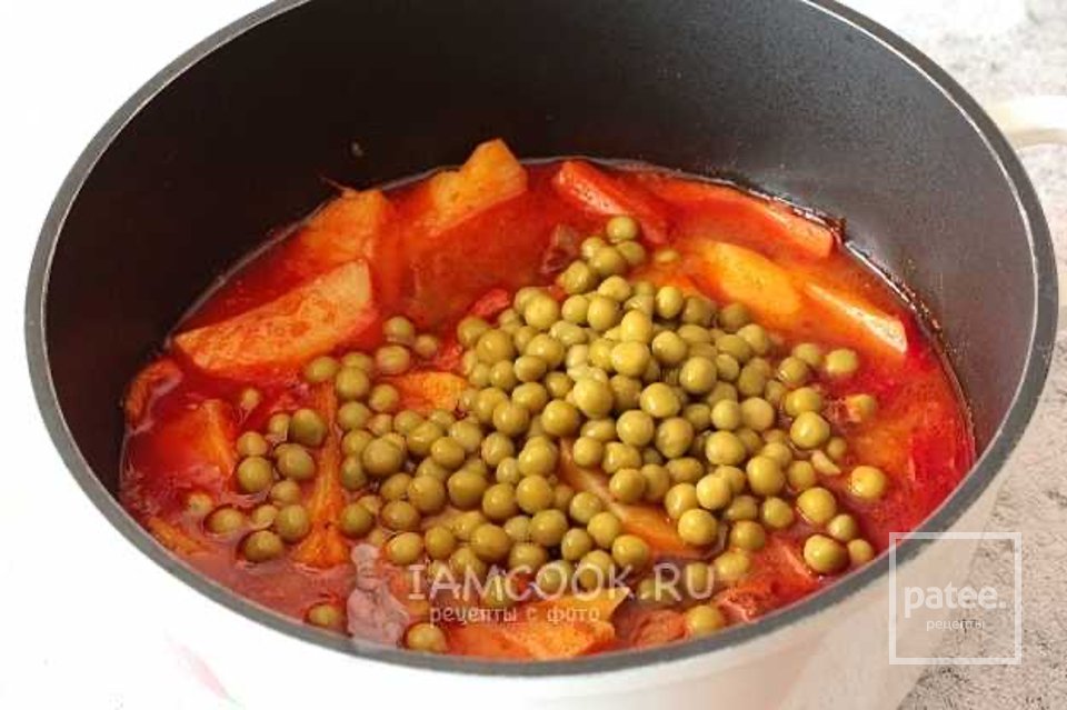 Жаркое-соус по-домашнему с зеленым горошком 🥩 - Шаг 8