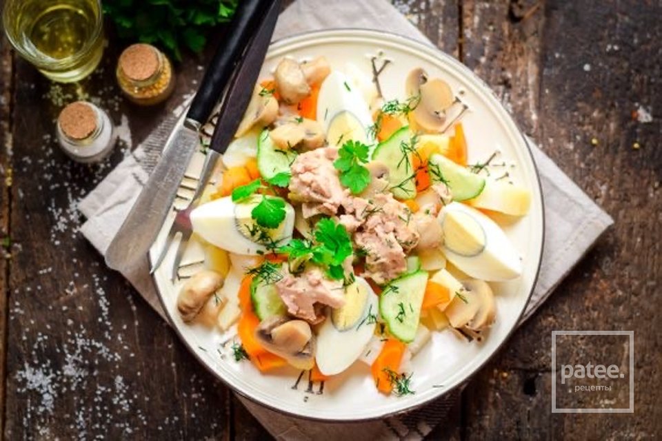 Салат из печени трески с картошкой 🥗 - Шаг 7