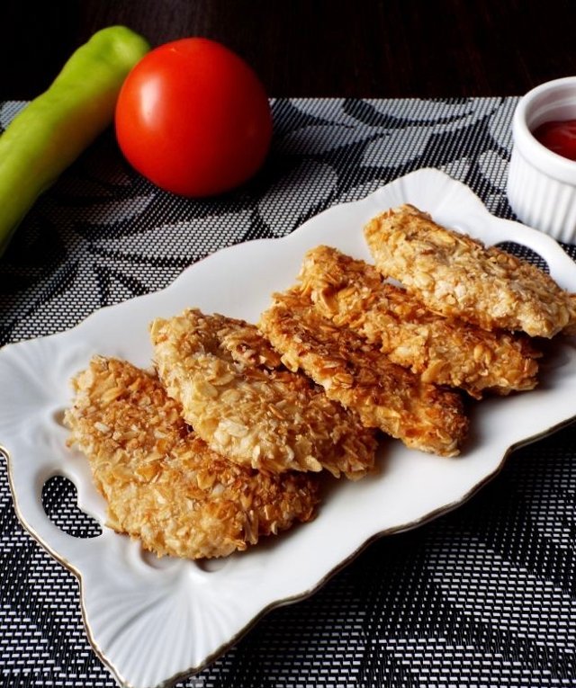 Наггетсы в овсяных хлопьях 🍗