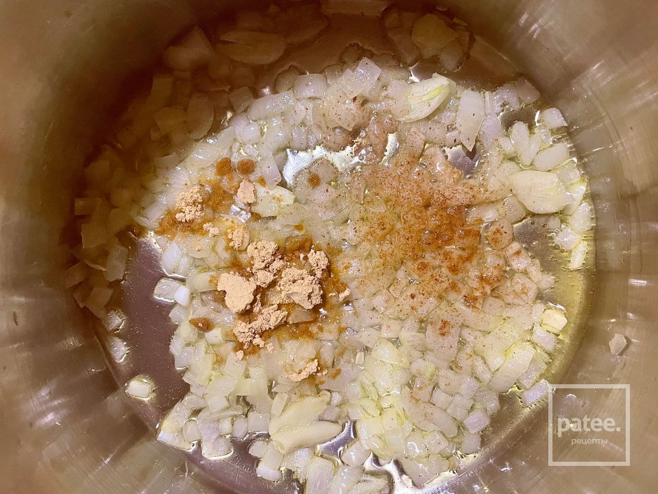 Крем-суп из тыквы с яблоками. - Шаг 6