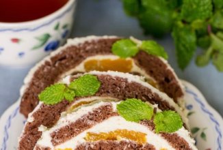 Бисквитный рулет на кефире 👍🏼