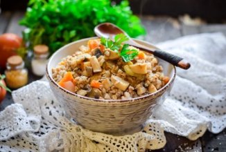 Гречневая каша с грибами и луком 🥣