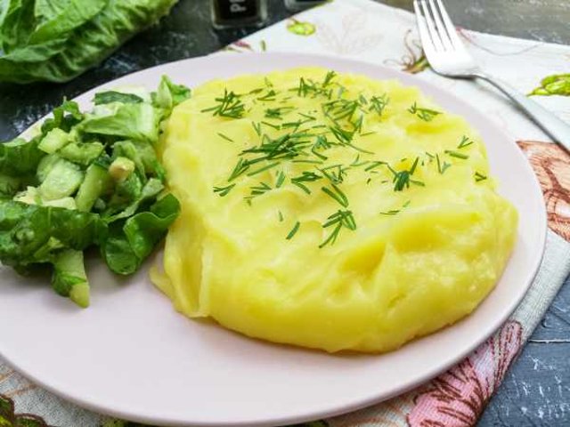картофельное пюре с зеленью