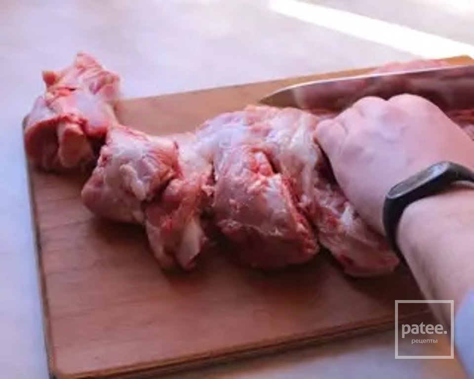 Шурпа в казане на костре - Шаг 1