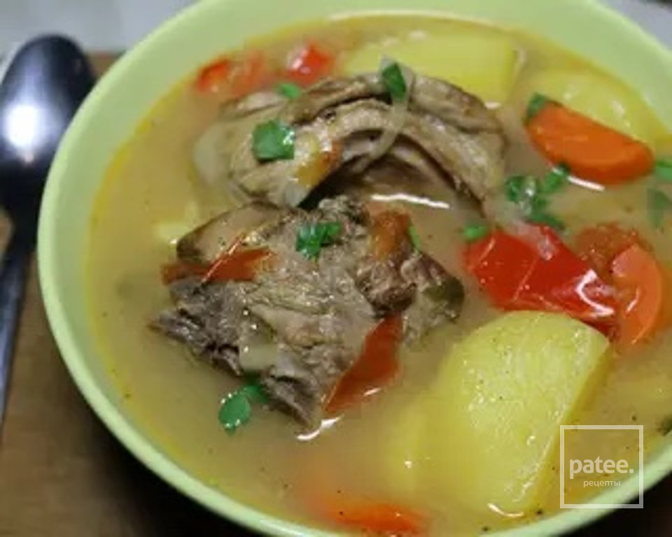 Шурпа в казане на костре - Шаг 7