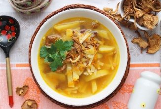 Суп из сушёных грибов с картошкой и вермишелью 🍲