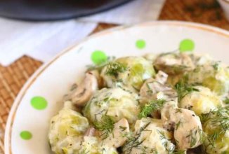 Брюссельская капуста с грибами 👍🏼