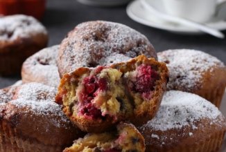 Кексы с вишней в силиконовых формочках 🧁