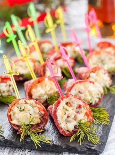 Фаршированные сырокопченые рулетики 👍🏼