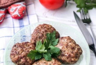 Курино-говяжьи котлеты в духовке 👍🏼