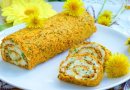 Морковный рулет с сырной начинкой 👍🏼