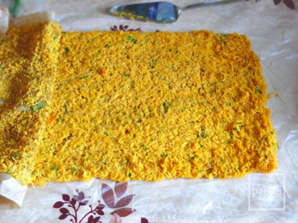 Морковный рулет с сырной начинкой 👍🏼 - Шаг 8