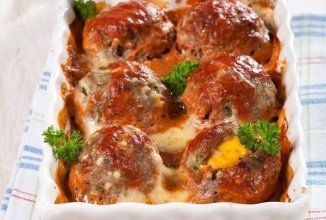 "Ежики" из рубленого мяса с рисом и яйцом 👍🏼