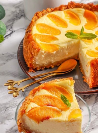 Чизкейк с консервированными персиками🍰 - Шаг 9