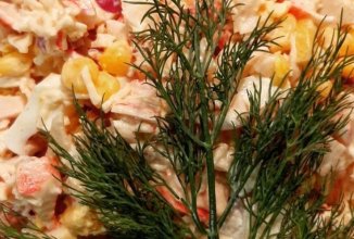 Превосходный крабовый салат без риса 🥗