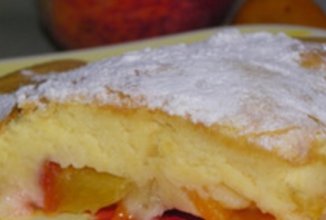 Клафути с персиком.