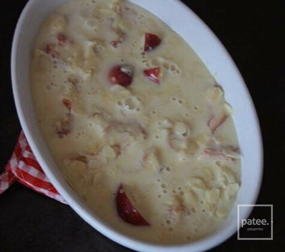 Клафути с персиком. - Шаг 1