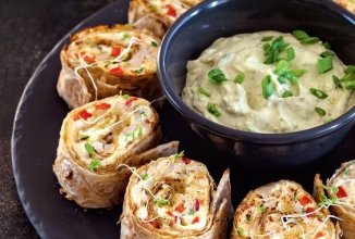 Роллы из лаваша с сыром и курицей 👍🏼