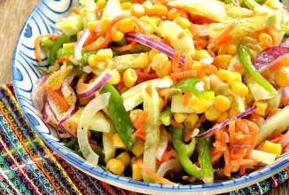 Овощной салат с кукурузой и морковкой по-корейски 🥗