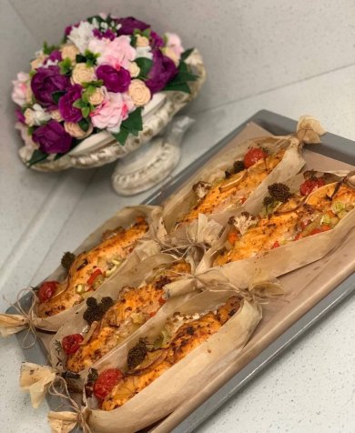 Запечённая Семга с гарниром из овощей  в духовке🐟 - Шаг 2