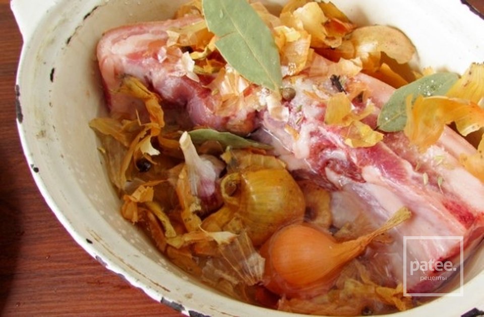 Свиная грудинка в луковой шелухе 🥩 - Шаг 3