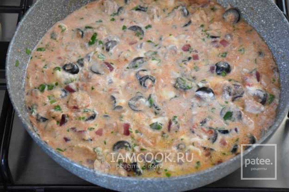 Паста с тунцом и оливками в сливочном соусе 🍝 - Шаг 5