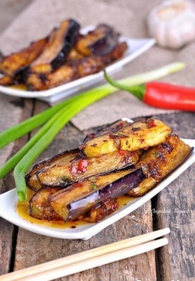 Баклажаны в остром чесночном соусе по-китайски 🍆 - Шаг 1