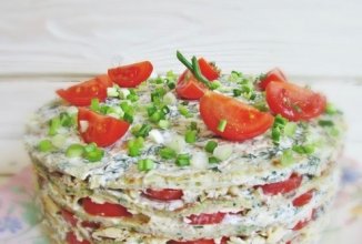 Кабачковый торт с помидорами и сыром 👍🏼