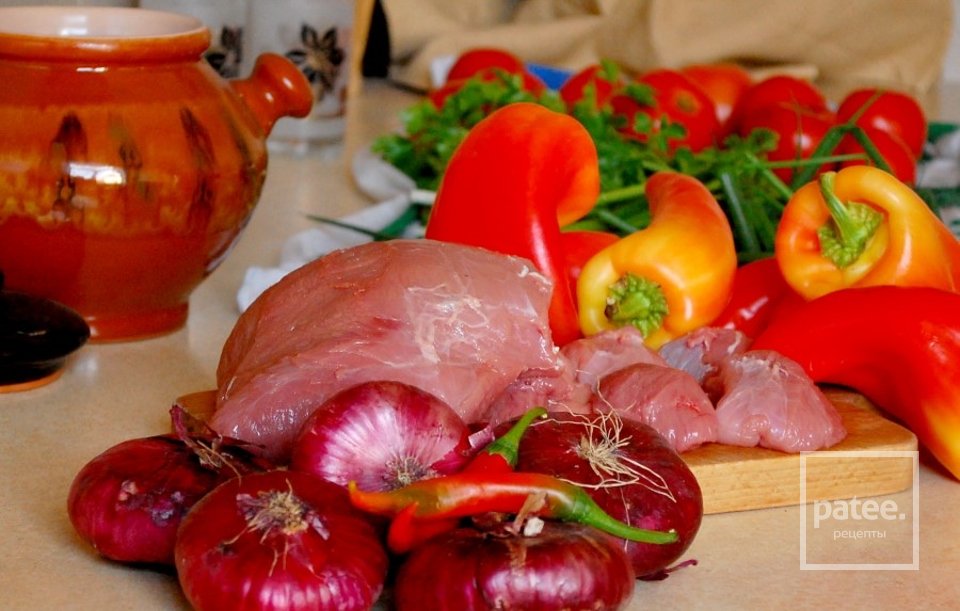 Телятина с перцем и луком 🥩 - Шаг 1