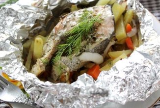 Кижуч с картошкой в духовке в фольге 🐟