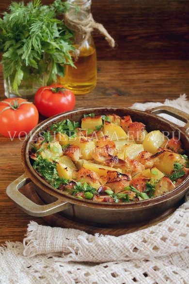 Картошка с курицей в молоке в духовке 🥔 - Шаг 8