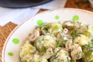 Брюссельская капуста с грибами 🥬