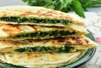 Постные лепешки с зеленью
