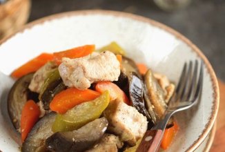 Индейка с баклажанами и кабачками в духовке 👍🏼