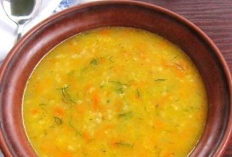 Суп из пшена с чесноком 🍲