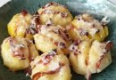 Запечённый картофель с сыром и беконом🥔