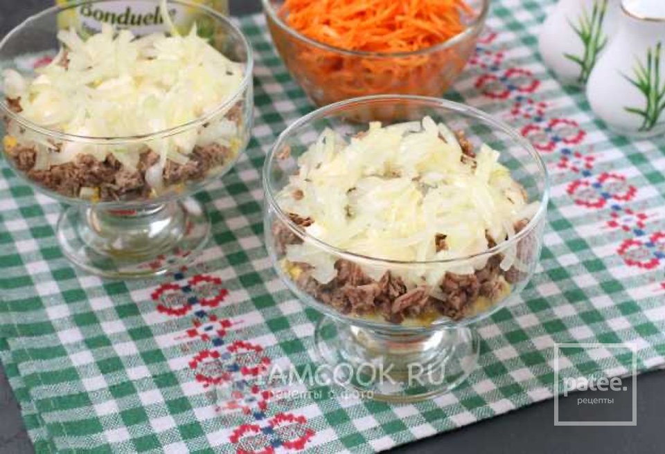 Слоёный салат с говядиной и морковью по-корейски 🥗 - Шаг 6