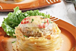 «Гнезда» с фаршем в духовке 👍🏼