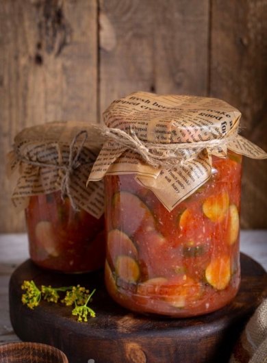 Салат «Зимняя сказка» на зиму (из огурцов) 🫙 - Шаг 8