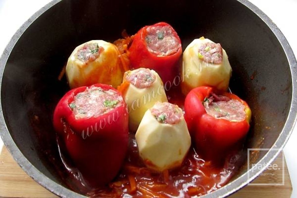 Картофель, фаршированный мясным фаршем 🥔 - Шаг 8